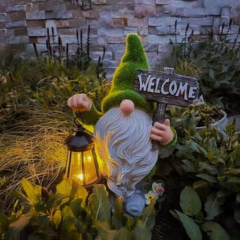 Linnea | Solar Garden Gnomes | Outdoor Decor, Weather-Resistant | Warm White Glow