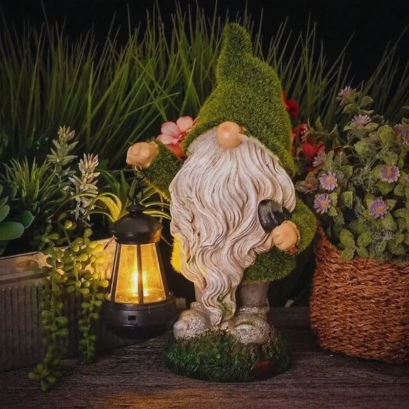 Linnea | Solar Garden Gnomes | Outdoor Decor, Weather-Resistant | Warm White Glow