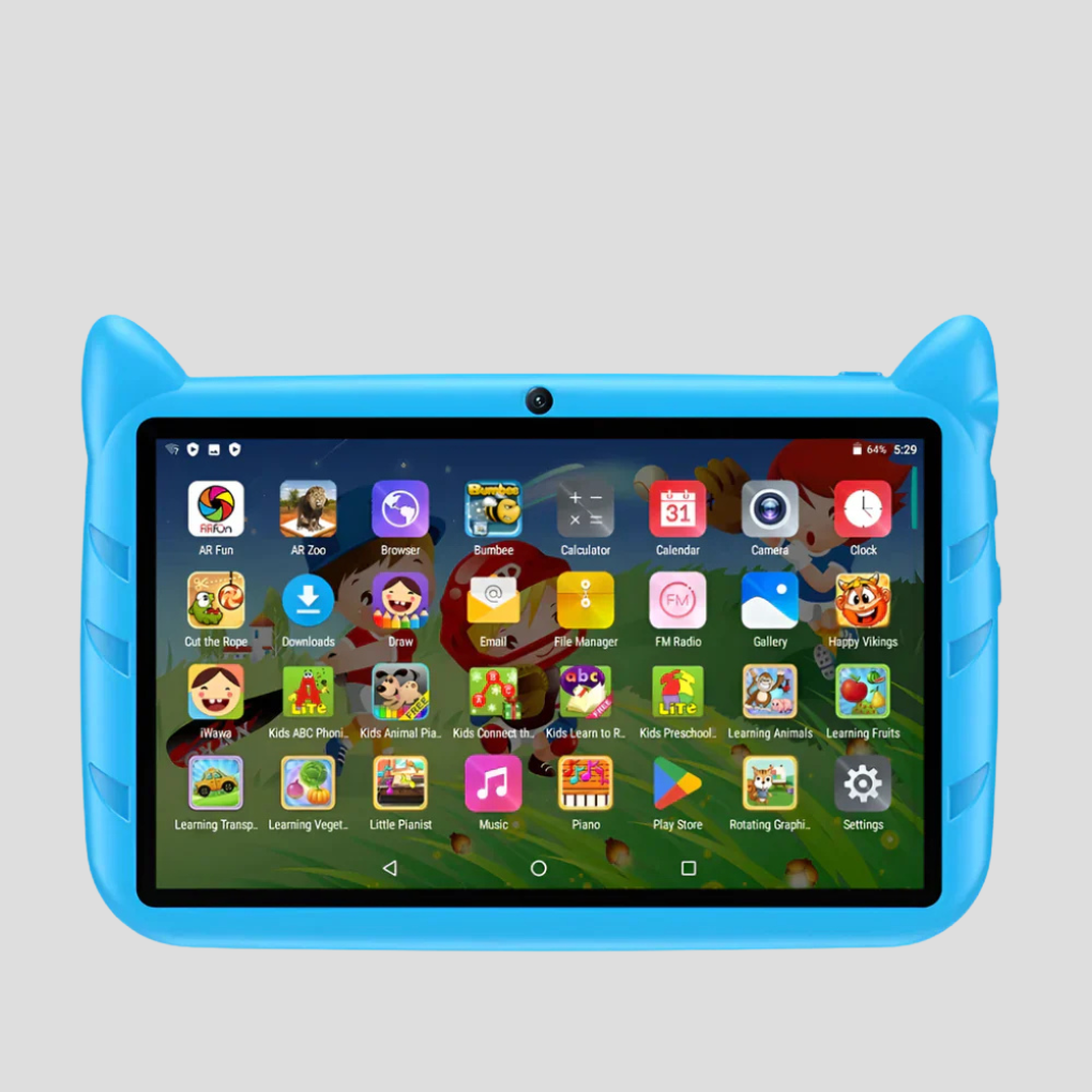 Wilhelmina | Kids' Tablet 7 Inch | 5G WiFi, 4GB RAM, 64GB | Pink & Blue