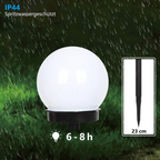 Thalia | Solar Garden Lights | 3-Pack LED Orbs, Waterproof, White Light
