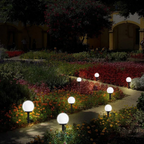 Thalia | Solar Garden Lights | 3-Pack LED Orbs, Waterproof, White Light