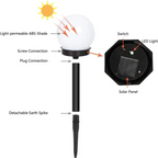 Thalia | Solar Garden Lights | 3-Pack LED Orbs, Waterproof, White Light
