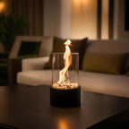 Fleur | Oil Lamp | Decorative Ethanol Flame Lamp | Metal & Glass, Indoor & Outdoor