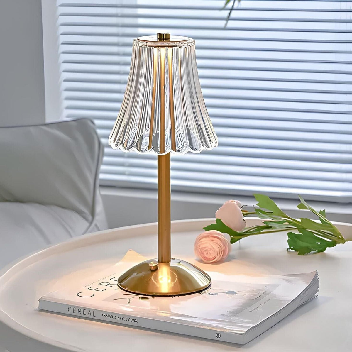 Kaia | Crystal Table Lamp | Cordless, Touch Control, Rechargeable | LED