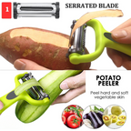 Alba | Vegetable Peeler 3-in-1 | Julienne Slicer & Peeler | Ergonomic Kitchen Tool