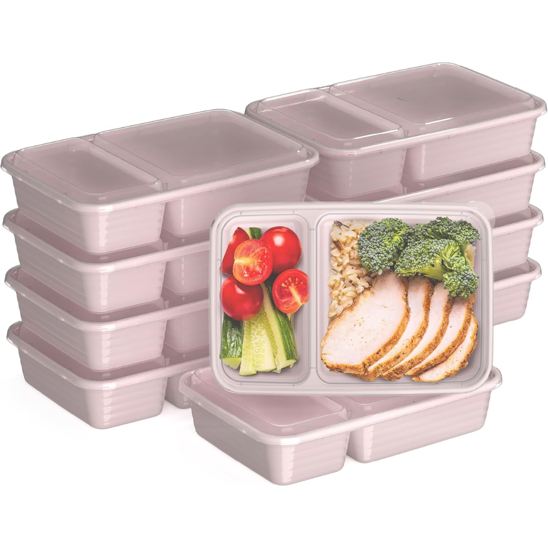 Briar | Food Storage Containers | 20-Piece Set, 2 Compartments | BPA-Free, Reusable