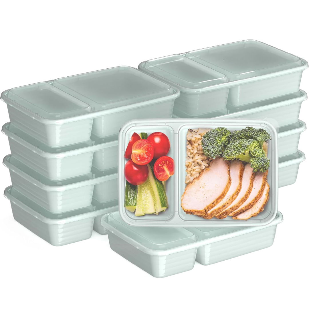 Briar | Food Storage Containers | 20-Piece Set, 2 Compartments | BPA-Free, Reusable