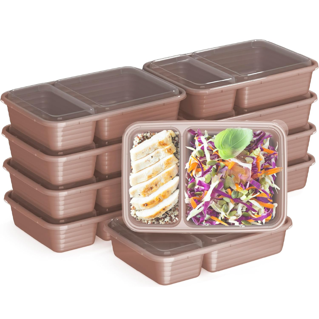 Briar | Food Storage Containers | 20-Piece Set, 2 Compartments | BPA-Free, Reusable