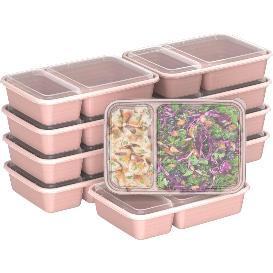 Briar | Food Storage Containers | 20-Piece Set, 2 Compartments | BPA-Free, Reusable