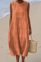 Sleeveless Embroidered Dress | Women's Summer Dress | Flowy Fit