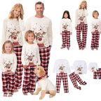 Christmas Pajamas Matching Family Set Cotton Women Men Kids 2 Piece