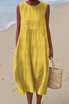Sleeveless Embroidered Dress | Women's Summer Dress | Flowy Fit