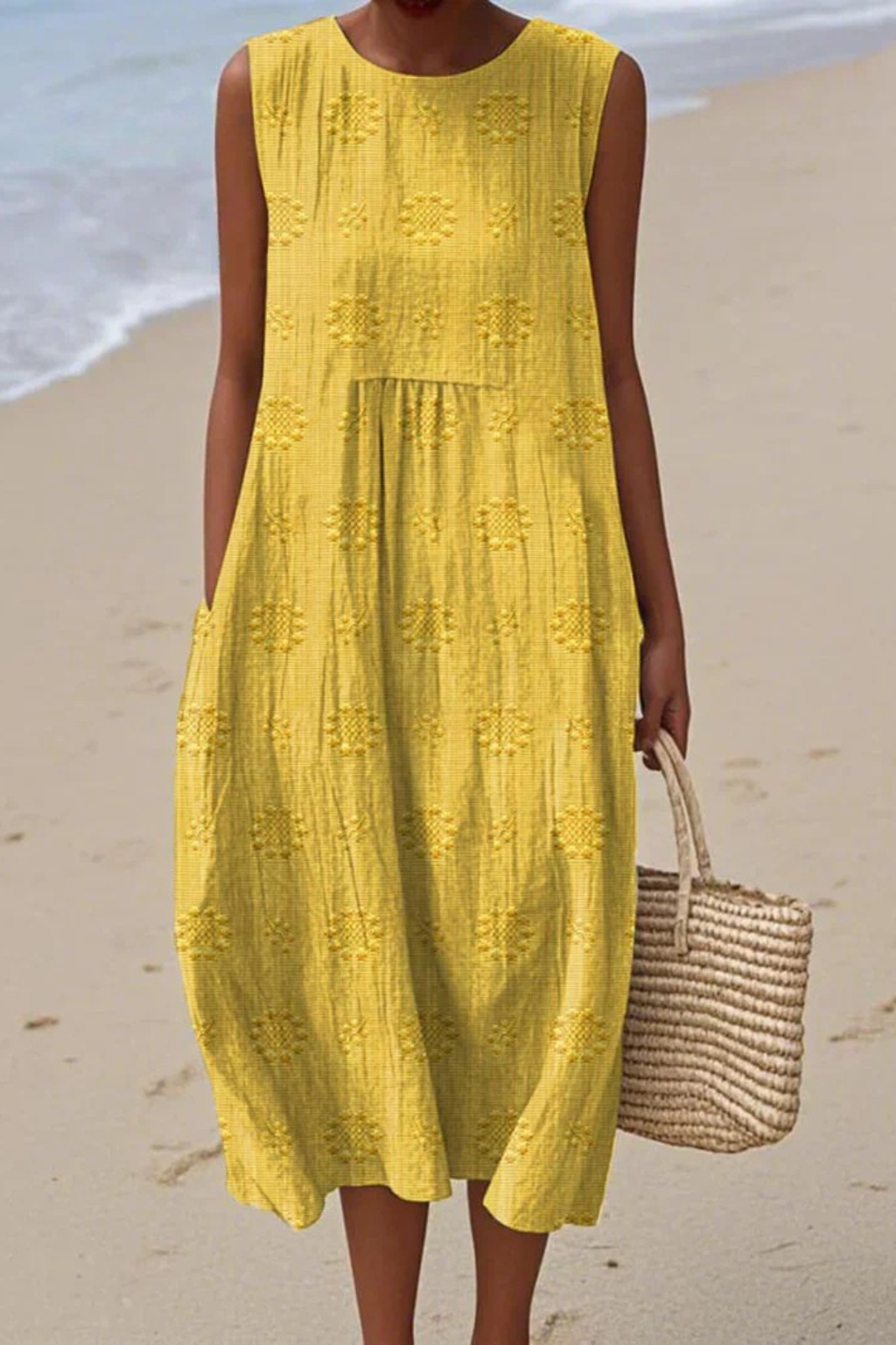 Sleeveless Embroidered Dress | Women's Summer Dress | Flowy Fit