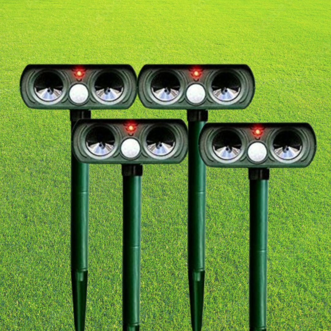 Iris | Ultrasonic Pest Repeller | Solar Powered, Motion Activated | Outdoor Animal Deterrent
