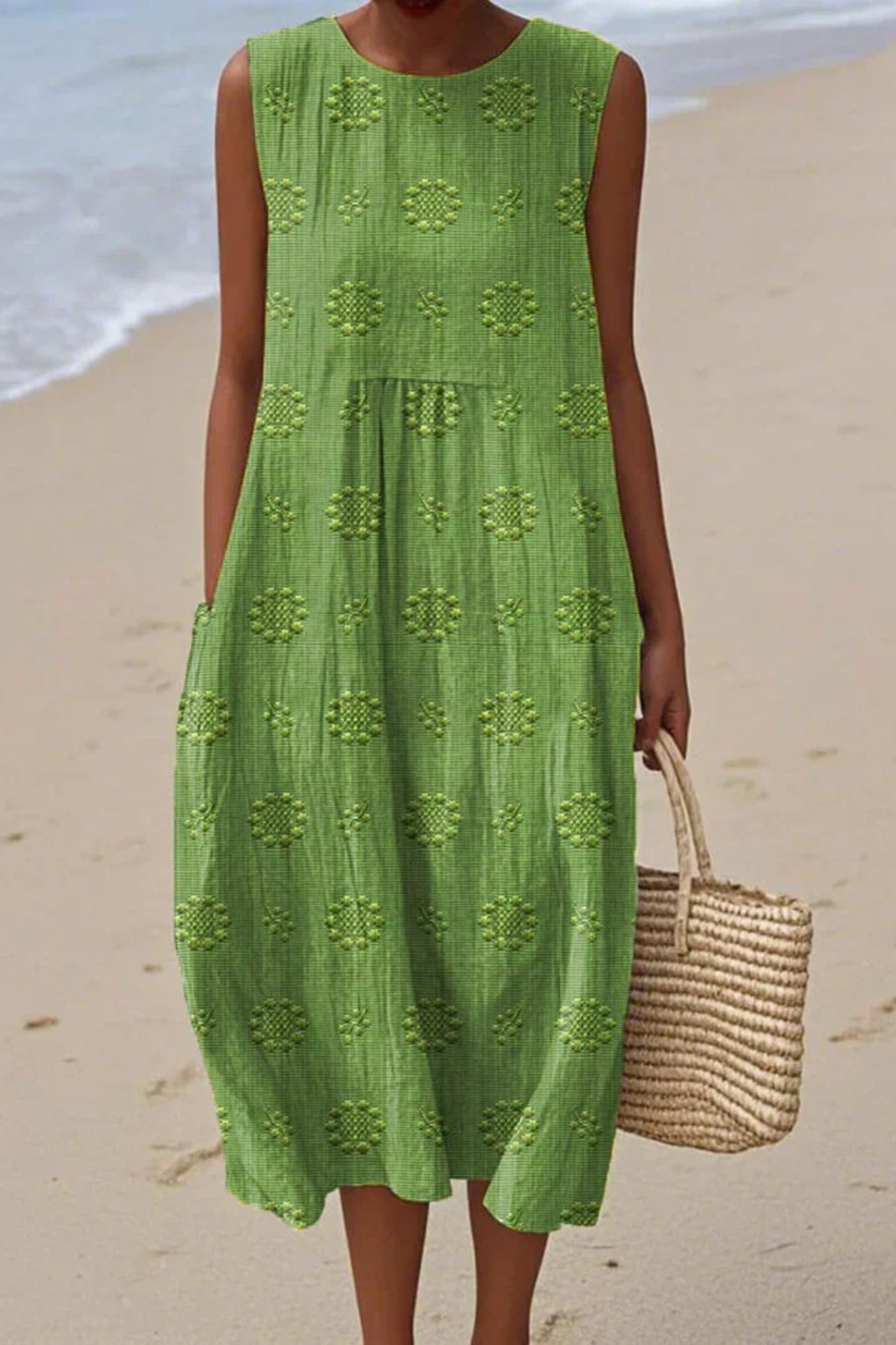 Sleeveless Embroidered Dress | Women's Summer Dress | Flowy Fit