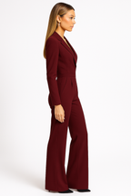 Perla | Women's Jumpsuit | Long Sleeve, Wrap Style | Office & Evening
