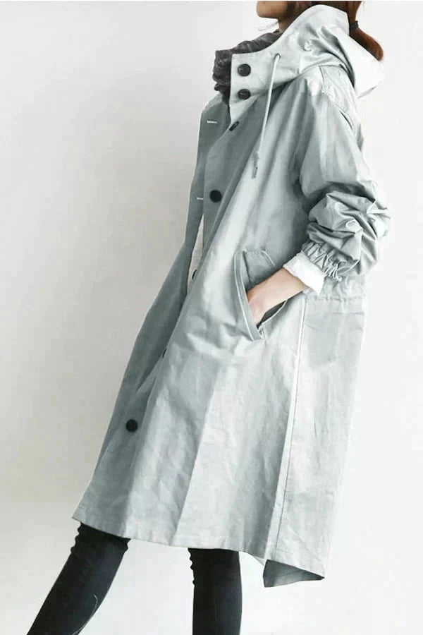 Alba | Women's Rain Coat | Waterproof, Oversized Hood | Urban Style