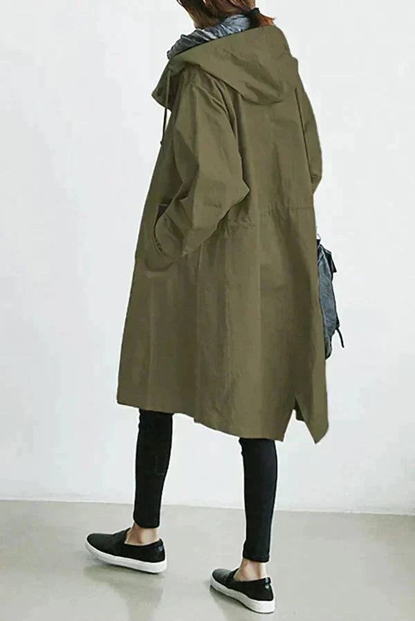 Alba | Women's Rain Coat | Waterproof, Oversized Hood | Urban Style