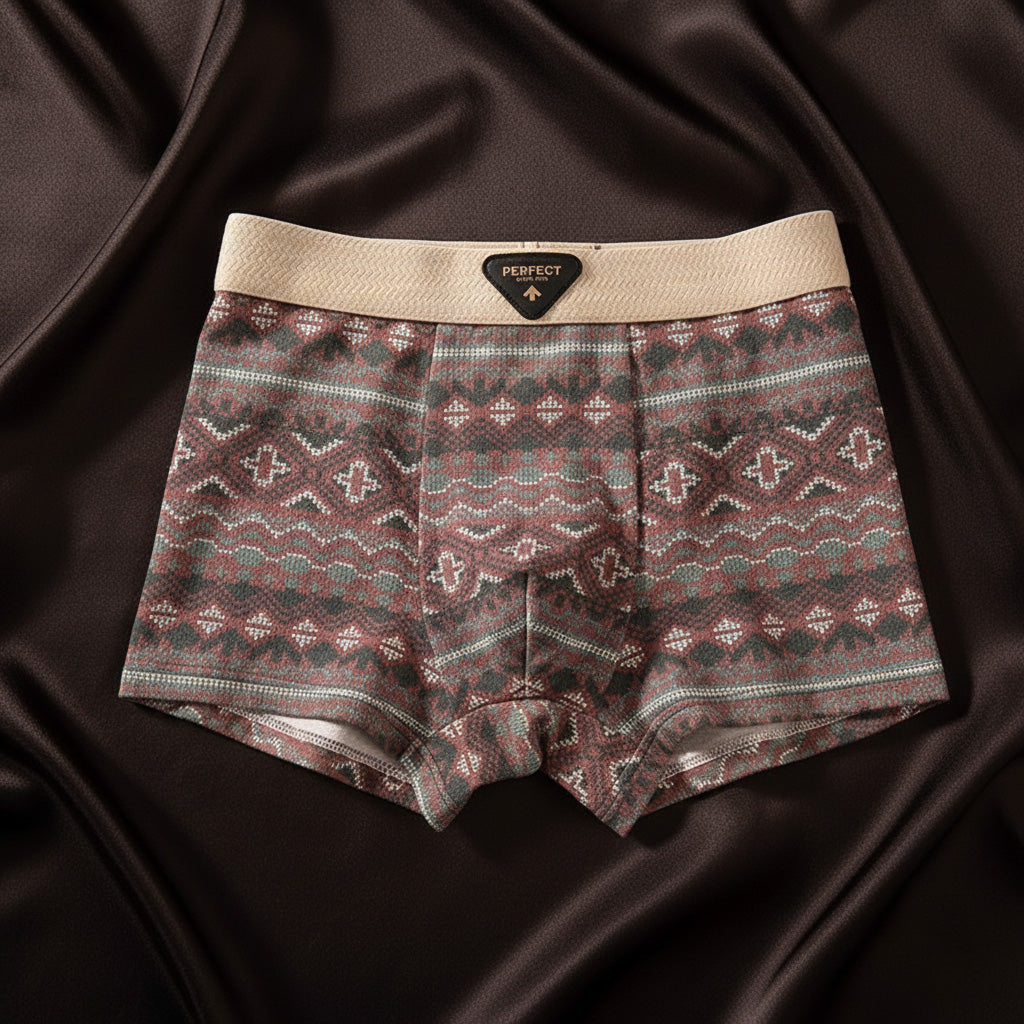 Men Organic Cotton Boxer Briefs Retro