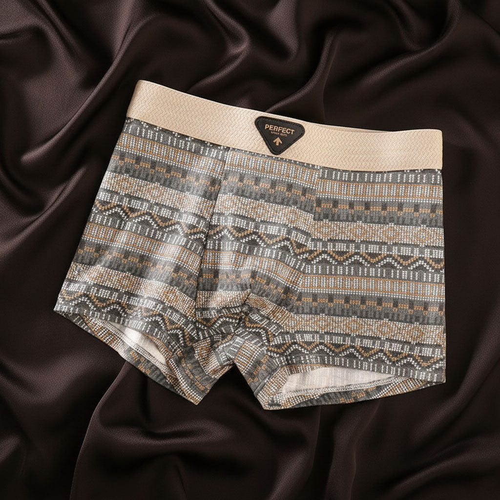 Men Organic Cotton Boxer Briefs Retro