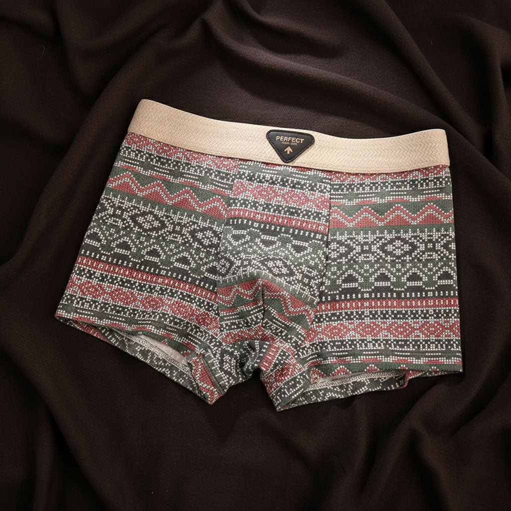 Men Organic Cotton Boxer Briefs Retro