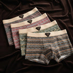 Men Organic Cotton Boxer Briefs Retro