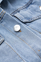 Women Denim Shirt Oversized Button Down