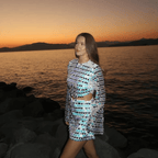 Women Sequin Mini Dress Flared Sleeve Cut-Out