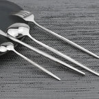 Kira | Cutlery Set 24 Piece | Stainless Steel, Gold Accent | Black, White, Rose