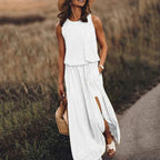 White Maxi Dress Women Flowy Lightweight Summer | Kaia
