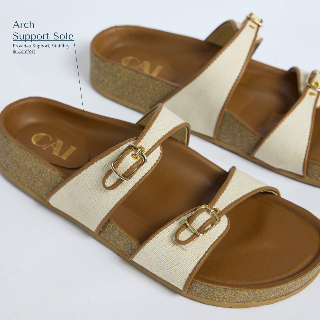 Orthopedic Slippers Women Canvas Arch Support Casual Flat Sliders
