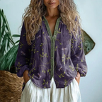 Luna | Women's Linen Button-Down Blouse | Long Sleeve