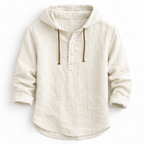 Orla | Men's Linen Shirt | Relaxed Fit, Drawstring Hood | Lightweight