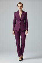 Willa | Women's Blazer Set | One Button, Straight Trousers | Smart Casual