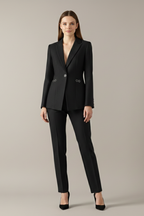 Willa | Women's Blazer Set | One Button, Straight Trousers | Smart Casual