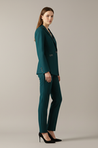 Willa | Women's Blazer Set | One Button, Straight Trousers | Smart Casual