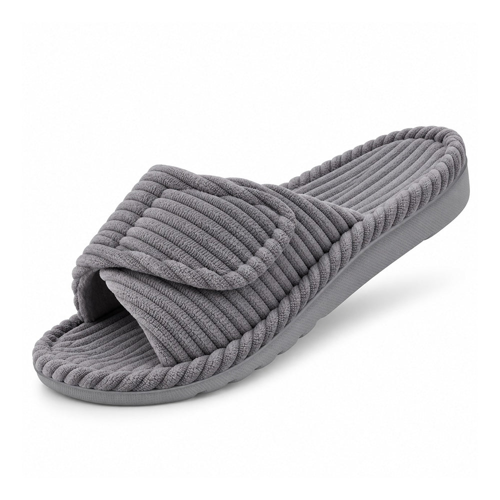 Arch Support Slippers Women Corduroy Velvet Lined Non Slip Winter