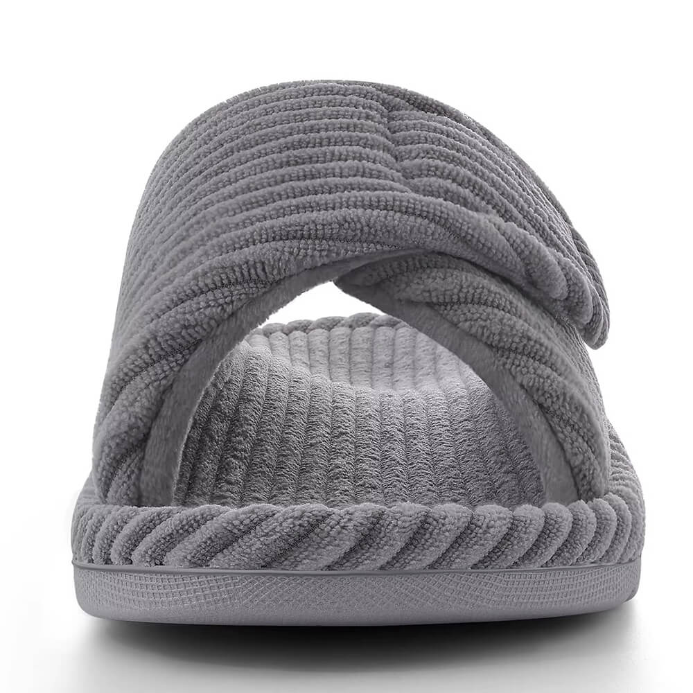Arch Support Slippers Women Corduroy Velvet Lined Non Slip Winter