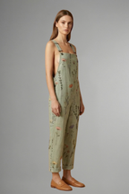 Luna | Women's Wide Leg Jumpsuit | Green, Square Neckline, Adjustable Straps