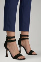 Lena | Women's Leather Sandals | Black, Stiletto Heel, Ankle Strap | Open Toe