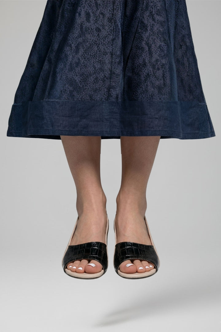 Delphine | Women's Block Heel Sandals | Leather, Buckle, Open Toe