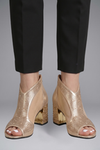 Elsa | Women's Block Heel Sandals | Leather, Open Toe, Evening Wear