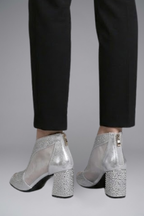Elsa | Women's Block Heel Sandals | Leather, Open Toe, Evening Wear