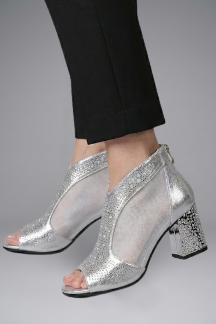 Elsa | Women's Block Heel Sandals | Leather, Open Toe, Evening Wear