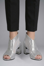 Elsa | Women's Block Heel Sandals | Leather, Open Toe, Evening Wear