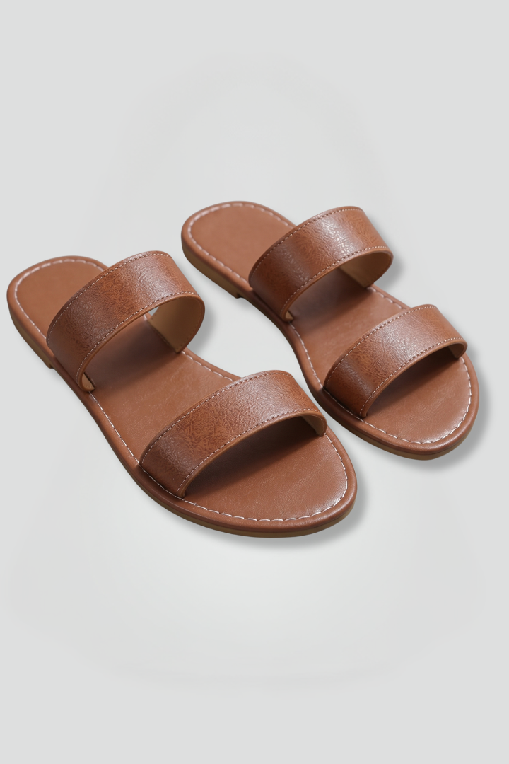 Zelda | Women's Sandals | Open Toe, Slip-On | Leather-Lined, Flat