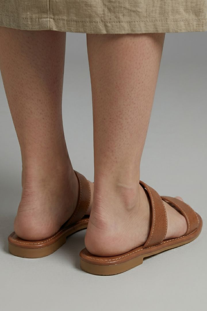 Zelda | Women's Sandals | Open Toe, Slip-On | Leather-Lined, Flat