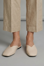 Women Sandals Square Toe Slip On Flat