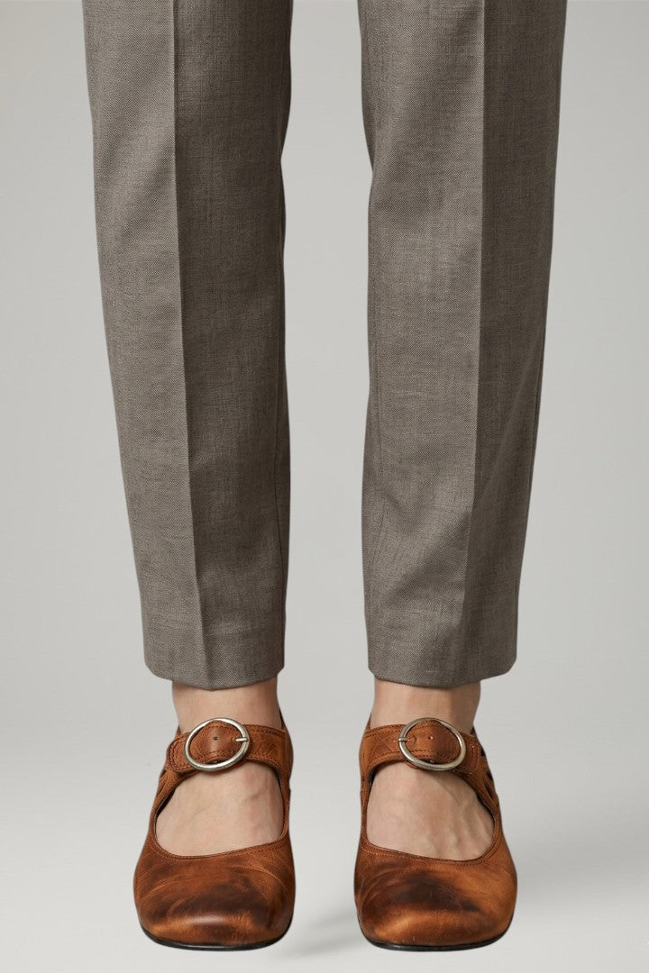 Honor | Women Leather Low Heel Shoes Buckle