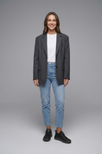 Romy | Women's Leather Trainers | Elastic Panel, EVA Sole | Slip-On